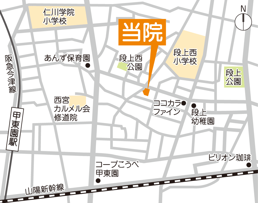 そごう整形外科クリニックのイラストマップ